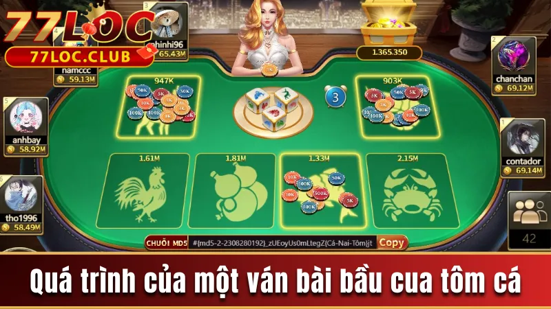 Bầu Cua Tôm Cá - Trò Chơi Dân Gian Ăn Khách Bậc Nhất 3 Quá trình của một ván bài bầu cua tôm cá