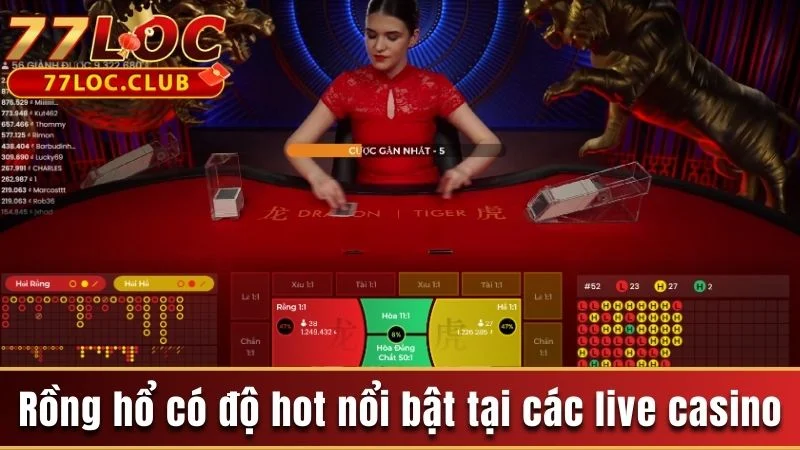Rồng Hổ 777loc - Hướng Dẫn Chi Tiết Cách Chơi Và Tính Năng 2 Rồng Hổ có độ hot nổi bật tại các live casino